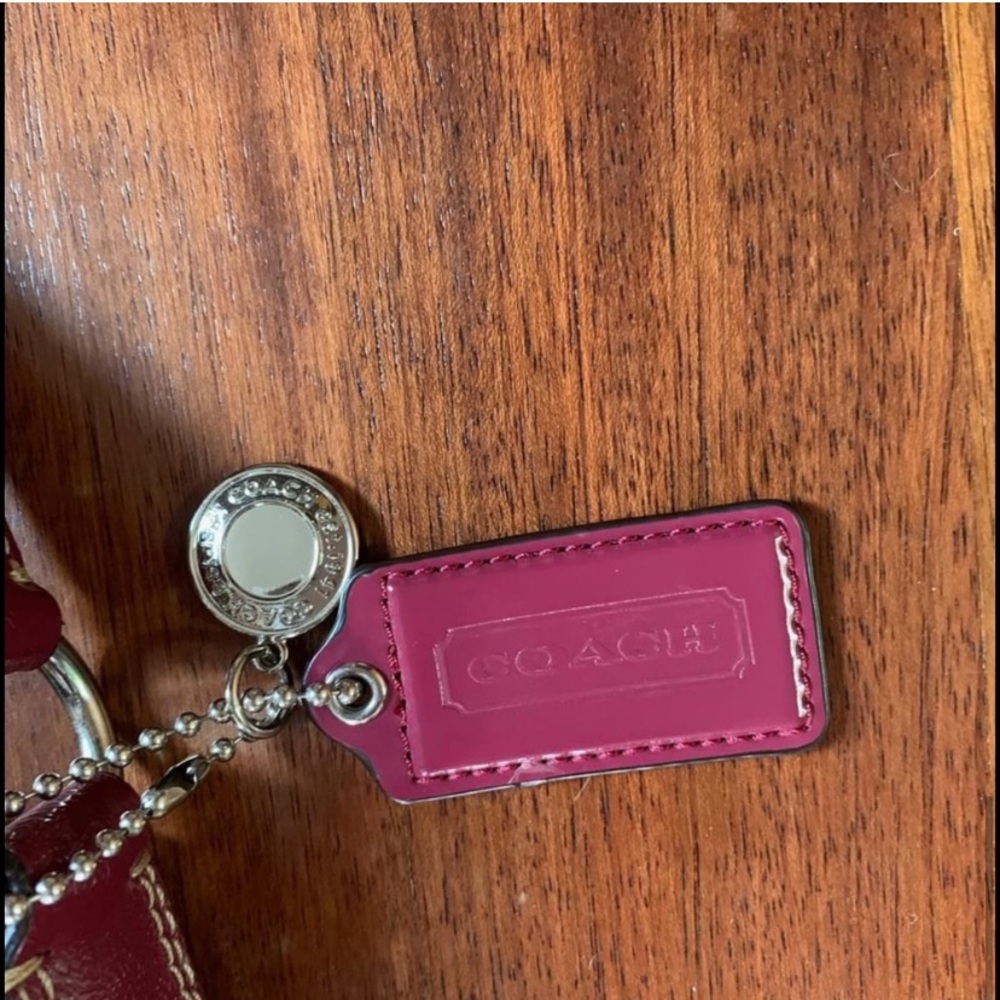 Coach Purse with Raspberry Accents - Picture 7 of 8